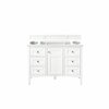 James Martin Vanities Palisades 48in Single Vanity Cabinet, Bright  White 527-V48-BW